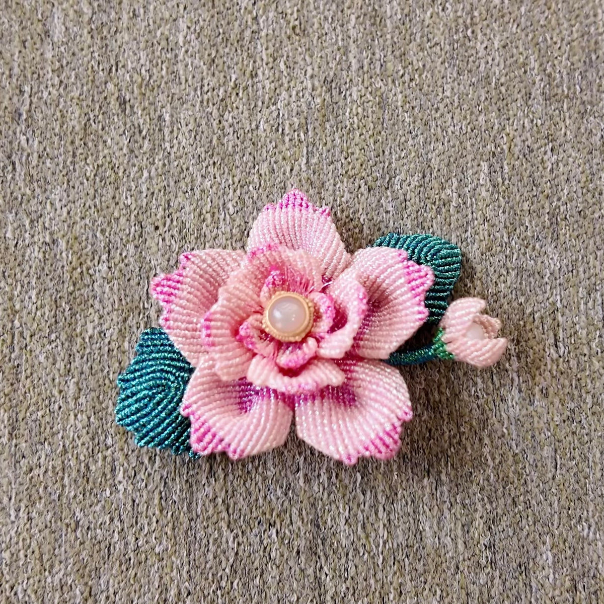 Prosperity Bloom Woven Brooch